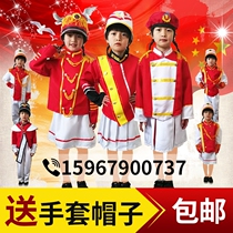 New kindergarten flag-raising bearer clothing drum team clothing primary and secondary school students band command uniform flag bearer clothing drum number class uniform