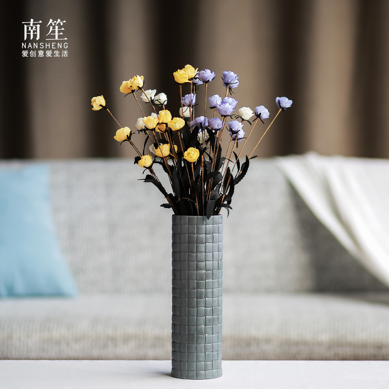 South sheng I and contracted ceramic vase simulation flowers, dried flowers, household act the role ofing is tasted mesa place flower art flower arranging