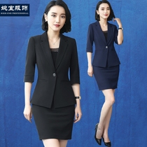 OL professional dress women dress sleeve spring and summer 2018 fashion suit ladies set hotel beautician work clothes