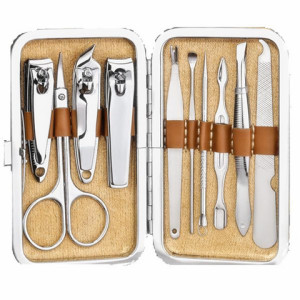 【天天特价】十件套方格豪华修甲指甲刀套装 指甲钳指甲剪礼品