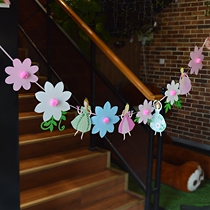 Childrens Birthday Flag Castle Flag Castle Pony Unicorn Party for Babys Hundred Days Full Moon