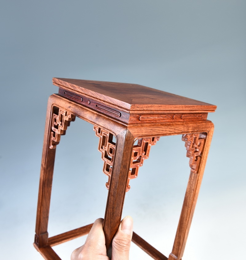 Pianology picking mahogany base Burma hua limu miniascape of carve patterns or designs on woodwork wood, a square base flower shelf furnishing articles