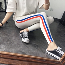 Favahm high quality Shamordale color two bars 2 bars and skinny sports pants female nine minute foot