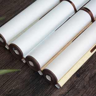 字画 宁轩阁宣纸卷轴空白三尺横轴 高温加密加厚全绫精裱 书法纸字画