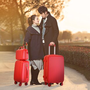 老鳳祥卡地亞同款 結婚箱子拉桿箱pc行李箱萬向輪旅行箱女紅色陪嫁箱 龍鳳呈祥 卡地亞明星同款