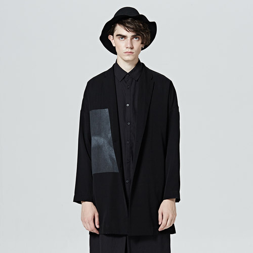 zuee男装2017春装新款原创连片设计中长款时尚风衣外套has46079_7折