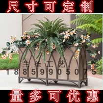 Street planting wrought iron flower box flower stand flower holder outdoor gardening flower box Road flower box