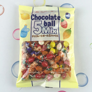 日本进口 高岗水果巧克力球 五种口味什锦牛奶