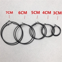 Japan and South Korea simple fashion personality black size ring earrings circle earrings earrings 2 yuan store jewelry supply