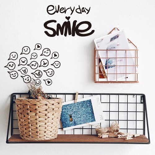 包邮 保持微笑 ins 北欧风格墙贴 拍照背景 卧室宿舍装 smile英文_7折
