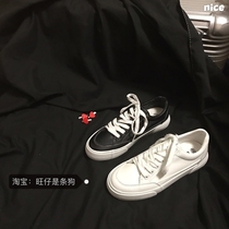 2021 new highly recommended a pair of classic versatile solid color Puu leather face small white shoes small black board shoes tide women
