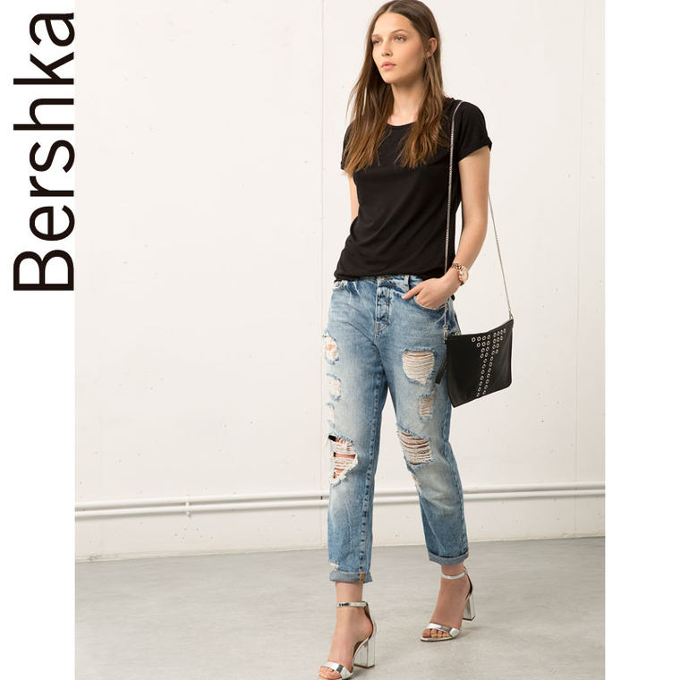 Bershka Bershka 卷袖 T 恤衫 02092889