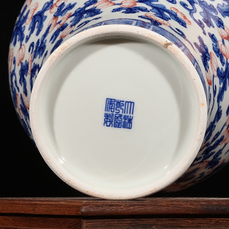 Jingdezhen ceramics archaize manual new classic blue and white porcelain vase sitting room home porch rich ancient frame furnishing articles