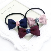 South Korean children hair accessories Girl Baby Hair Ring Princess Hair Rope butterfly knot Cute Hair Clip Leather Fascia
