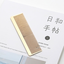 Kevin life home Nordic ins Golden comb Minimalist metal makeup comb Portable retro comb shooting props