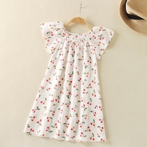 San silk girl Jinsi pajamas In summer the children's short-sleeved pajamas children's dress princess home clothes