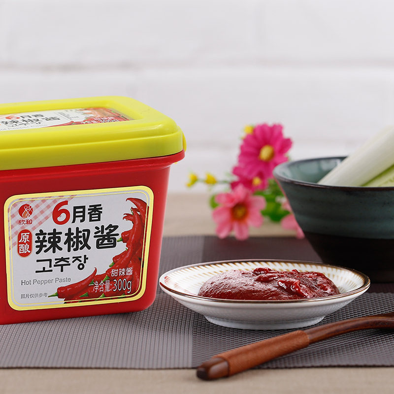 欣和六月香辣椒酱300g韩国炒年糕石锅拌饭酱韩式辣酱辣椒酱甜辣酱