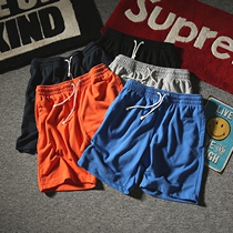 Five-color sports shorts summer solid color terry fitness running casual pants mens loose cotton five-point pants