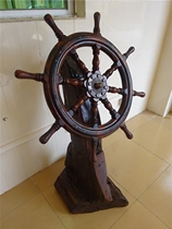 Old ship wood neckline rudder floor swing piece Decorative Dining Room Office Opening Gift charms at the helm