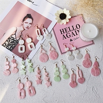 Korean version of simple hipster geometric shell acrylic stars love round long earrings earrings earrings earrings earrings earrings