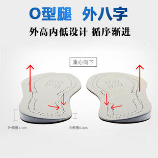 o型腿矫正器成人型外八字矫正鞋垫男女士纠正o型腿型鞋垫透气吸汗