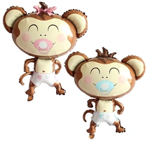 Aluminum film Balloon Monkey aluminum foil pacifier monkey balloon boy girl monkey balloon party decoration balloon