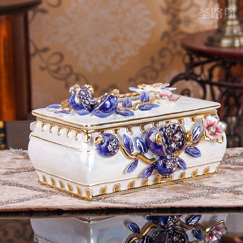 SAN road fort European tissue boxes sitting room home furnishing articles creative ceramic tissue box carton boxes