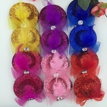 Small topper hair clip Aristocratic style childrens hair ornaments Tin foil sequin color hat hair clip side clip 2 yuan store supply