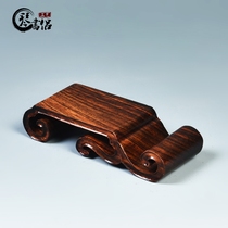 Qinshu red sour branch Book base tea set Tea Cup jade base solid wood brush holder pen cabinet hand Holder Holder