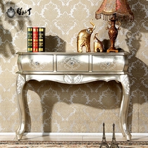 Neoclassical European porch cabinet decoration cabinet solid wood living room partition cabinet Hall Hall Hall dining side locker ultra-thin