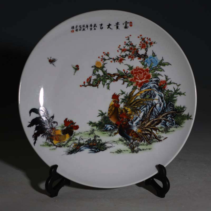 Jingdezhen prosperous the cock picture porcelain figure porcelain furnishing articles furnishing articles rooster double chicken
