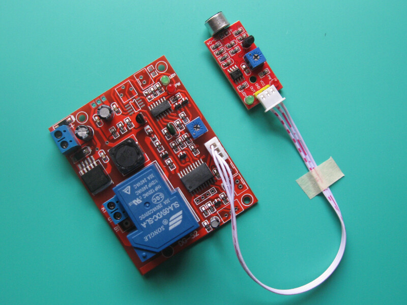 24v声控延时开关 声音延时继电器模块 声控交流220v继电器