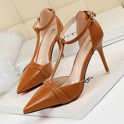 895-2 summer European and American style restoring ancient ways hollow out shoes high-heeled shoes high heel with pointe