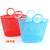 Imported portable basket plastic large storage kitchen shopping basket buy vegetable basket fruit basket thick portable special offer