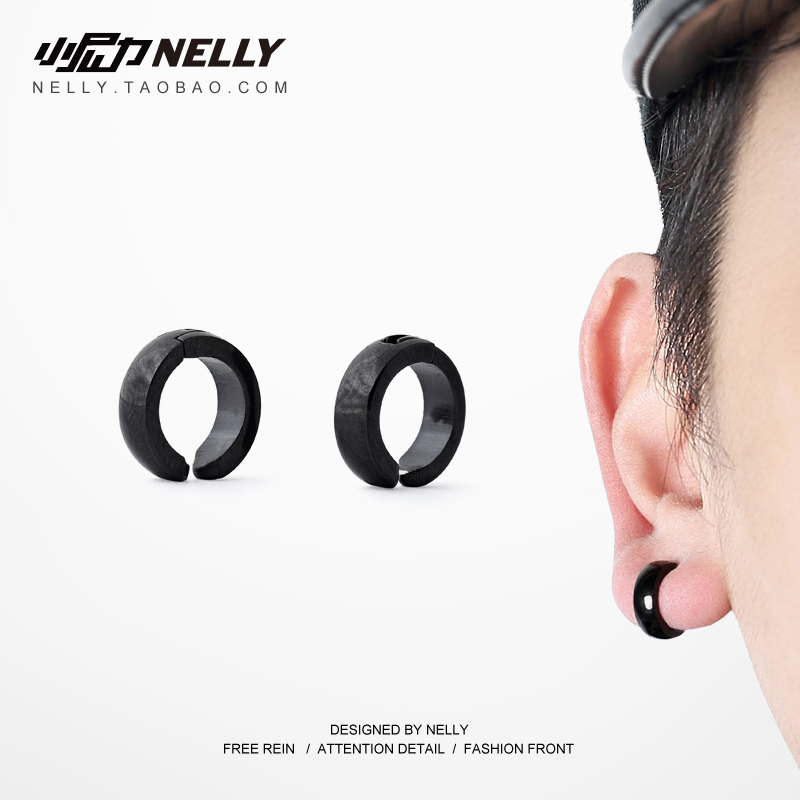 Rap fake earbutton earbutton hip hop tide male street dance BBOY DANCE fashion - hundred earrings