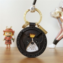 HULLY Fadou Dog Car Keychain Male vespa Original Handmade Bag Pendant Female Birthday Gift