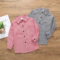 Boy Fashion Shirt Long Sleeve Children Spring Autumn Korean Version 2018 New Baby Foreign Air Grid Tide Dress CUHK Child