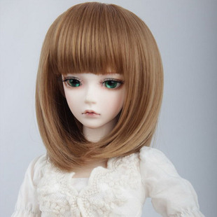 bjd/sd娃娃假发 可儿假发 高温丝bjd齐刘海假发 厂家直销 fbe030