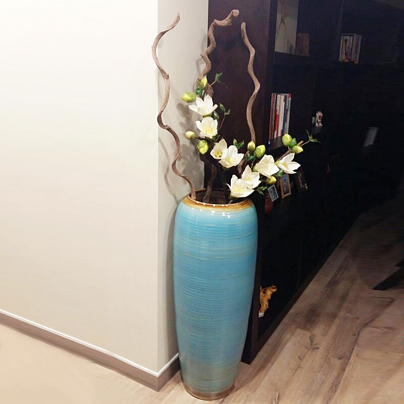 Jingdezhen ceramic vase sample room hotel lobby villa clubhouse theme restaurants big flower decoration furnishing articles