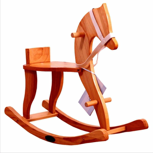 摇摇木马贝乐堡实木木马一周岁宝宝生日礼物儿童摇马室内玩具宝宝
