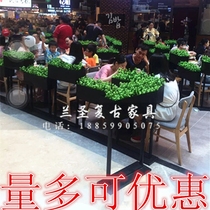 Leisure bar partition iron flower box flower stand outdoor gardening commercial decoration flower box flower box flower tray planting