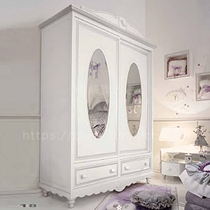 Childrens wardrobe Sliding door Childrens wardrobe wardrobe storage cabinet Boy bedroom solid wood cartoon double door customization