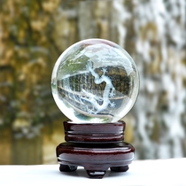 Creative home Chinese Dragon Crystal Light ball living room white crystal ball desktop ornaments counter decorations