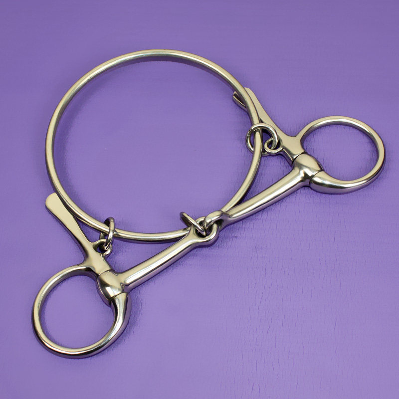 速度赛马口衔铁 马嚼子 大环口衔铁 马具马术用品 12.5cm