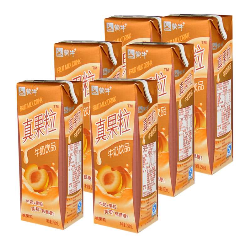 蒙牛 真果粒 牛奶(黄桃果粒) 250ml*12盒