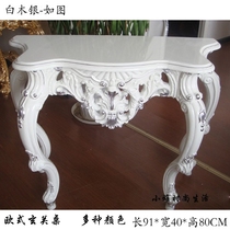 Eurostyle Xuanguan Table Xuanguan Desk Gangway Gangguan Side Table PU Handmade Patch Foil Dresser Makeup Desk Table
