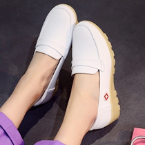 Nurse shoes Womens non-slip white heel 2020 new Korean hospital nurse shoes flat bottom work single shoe round head