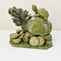 Town Residence Welcome Blessing for the Jade Dragon Tortoise and Turtle Family of Feng Shui Mascot