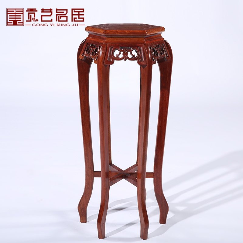 贡艺名居红木实木花台 gy-024
