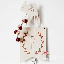 sunnykids childrens room custom ins wooden baby name card custom bedroom decoration brand